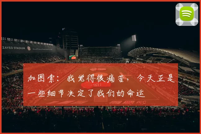 加图索:我觉得很痛苦,今天正是一些细节决定了我们的命运